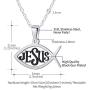 FaithHeart Jesus Ichthus Necklace, Stainless Steel/Gold Plated Jewelry Customize Available, Jesus Pieces Christian Fish Pendant Necklace (Send Gift Box)
