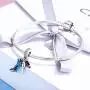 Linorui 925 Sterling Silver High-Heeled Shoes Dangle Charms Clear CZ Charms Fit Pandora Charms Bracelet Snake Chain and Necklace for Women and Girl