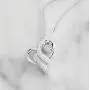 Dancing Diamond''Love Wrapped'' Heart Pendant Necklace in 925 Sterling Silver by Parade of Jewels (1/6 ct.tw.), 18'' Dancing Diamond''Love Wrapped'' Heart Pendant Necklace in 925 Sterling Silver by Parade of Jewels (1/6 ct.tw.), 18''