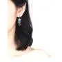 Bamos Dangle Earrings for Women Girls, 925 Silver Needle Birthstone Earrings Drop Earrings with Acrylic Stone and Glass Teardrop Stone, Light Blue/Purple/Champagne Gold/Wine Red/Green