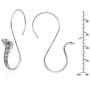 Edgy Curled King Cobra .925 Sterling Silver Snake Dangle Earrings