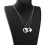 KUIYAI Best Friend Puzzle Piece Necklace 2 Pair of Jigsaw Puzzle Piece Necklace Set Couple BFF Friendship Pendant Jewelry Siblings Gift