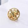 JAJAFOOK Astronomical Sphere Ball Deformation Ring Cosmic Finger Ring Lover Gifts, Titanium Steel Rings