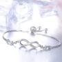 ASHMITA Fashion Infinity Bracelet for Women Silver Bracelet Adjustable Everyday Jewelry