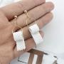 Funny Toilet Paper Roll Earrings Novelty Personality Handmade Beaded Toilet Paper Roll Pendant Drop Dangle Earrings Fashion Creative Hook Statement Earrings for Ladies Girls Charm Jewelry