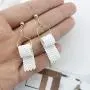 Funny Toilet Paper Roll Earrings Novelty Personality Handmade Beaded Toilet Paper Roll Pendant Drop Dangle Earrings Fashion Creative Hook Statement Earrings for Ladies Girls Charm Jewelry
