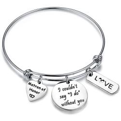 Zuo Bao Bridesmaid Gift I Couldnt Say I Do Without You Bracelet Matron of Honor Jewelry Maid of Honor Proposal Gift
