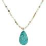 Boho Handmade Natural Ocean Jasper Picasso Jasper Imperial Jasper Pendant Long Strand Amazonite Bead Necklace for Women Men