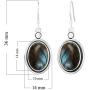 Natural Moonstone Labradorite Lapis Copper Turquoise Rose Quartz Onyx Dangle Earrings Sterling Silver Vintage Boho Bohemian Style for Women