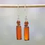 NOVICA Carnelian .925 Sterling Silver Dangle Earrings Orange Allure NOVICA Carnelian .925 Sterling Silver Dangle Earrings Orange Allure