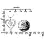 925 Sterling Silver Jewelry Engraved Love Heart Pendant Necklace Gift for Women Girls Mum