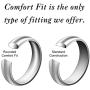MISTERINGS Basic 8mm Tungsten Carbide Wedding Rings for Men Black Matte Finish Beveled Edge Comfort Fit Band