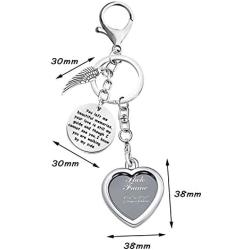 KUIYAI Memory Keychain for Loss Picture Frame Keychain You Left Me Beautiful Memories Keychain in Memory of Jewelry Gift Remembering Loss of One You Loved