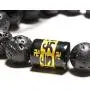 DMtse 2X Tibetan Buddhist Om Mani Padme Hum Power and Success Earth Volcanic Lava Buddha Bracelet for Mens Womens and Yogis