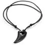 URBAN JEWELRY Mens Black 316l Stainless Steel Alpha Spear Wolf Teeth Pendant Chain Necklace URBAN JEWELRY Mens Black 316l Stainless Steel Alpha Spear Wolf Teeth Pendant Chain Necklace