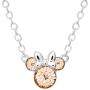 Disney Minnie Mouse Crystal Birthstone Silver Plated Pendant Necklace