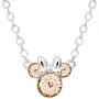 Disney Minnie Mouse Crystal Birthstone Silver Plated Pendant Necklace