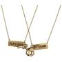 Lux Accessories Partners in Crime Handcuff Hand Cuff Gun BFF Best Friends Forever Matching Necklace Set
