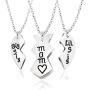 3pcs Stainless Steel Mother Daughter Pendant Necklace - Mom Big Sister Little Sister (Necklace) (Necklace)