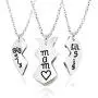 3pcs Stainless Steel Mother Daughter Pendant Necklace - Mom Big Sister Little Sister (Necklace) (Necklace) 3pcs Stainless Steel Mother Daughter Pendant Necklace - Mom Big Sister Little Sister (Necklace) (Necklace)