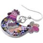 DUOWEI Dainty Floral Enamel Hen Chicken Earrings Alloy Enamel Drop Dangle Jewelry Gift for Women Lady