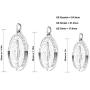 US Jewels and Gems Polished 925 Sterling Silver Large Miraculous Virgin Mary Pendant, 3 Sizes