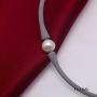 JYX JEWELRY Pearl Necklace Bracelet Set Special 11-11.5mm Pearl Silicone Necklace and Bracelet