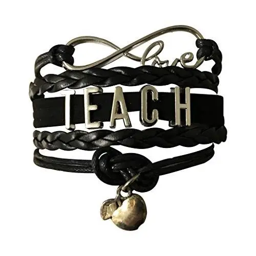 Teacher Bracelet- Black Teacher Infinity Jewelry, Teacher Gift, Show Your Teacher Appreciation Teacher Bracelet- Black Teacher Infinity Jewelry, Teacher Gift, Show Your Teacher Appreciation