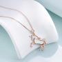 LUHE Unicorn Pendant Necklace Jewelry Gifts Sterling Silver Filigree Running Unicorn Necklace for Women Teen Girls Unisex