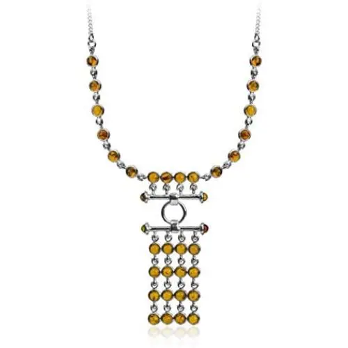 Sterling Silver Amber Princess Helen of Troy Necklace 19'' Sterling Silver Amber Princess Helen of Troy Necklace 19''