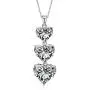 LUX AND GLAM Lovely Romantic Triple Love Simulated Diamond CZ Heart Pendant Necklace Jewelry Collection - On 18'' Anchor Chain LUX AND GLAM Lovely Romantic Triple Love Simulated Diamond CZ Heart Pendant Necklace Jewelry Collection - On 18'' Anchor Chain