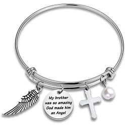 CYTING Brother Memorial Bracelet My Brother Was So Amazing God Made Him An Angel In Memory Of Brother Remembrance Jewelry Loss Of Brother Sympathy Gift