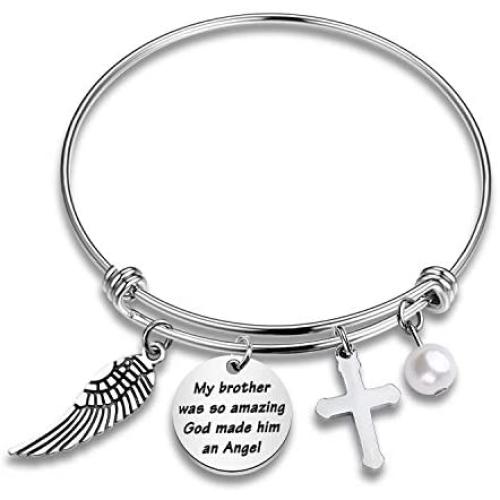 CYTING Brother Memorial Bracelet My Brother Was So Amazing God Made Him An Angel In Memory Of Brother Remembrance Jewelry Loss Of Brother Sympathy Gift
