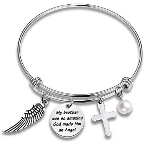 CYTING Brother Memorial Bracelet My Brother Was So Amazing God Made Him An Angel In Memory Of Brother Remembrance Jewelry Loss Of Brother Sympathy Gift