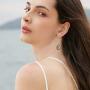 Vintage Luxury Red Pendant Earrings For Women Boho Resin/Stone Bridal Water Drop Earrings Female Fashion Jewelry Wedding Gift