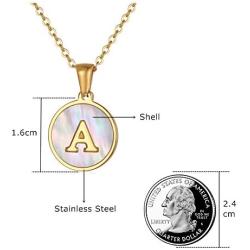 MissNity 18K Gold Plated Initial Letter Necklace in Stainless Steel for Women, Dainty 26 Alphabet A to Z Pendant Necklaces for Teen Girls Gifts, 18'' + 1.2'' Extender