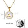 MissNity 18K Gold Plated Initial Letter Necklace in Stainless Steel for Women, Dainty 26 Alphabet A to Z Pendant Necklaces for Teen Girls Gifts, 18'' + 1.2'' Extender