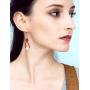 White Pearl Dangle Earrings on Genuine Leather Cord Hook Drop Bohemian Jewelry for Women