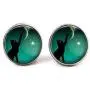 Beautiful Black Cat Moon Photo Earrings Jewelry Art Nouveau Beautiful Gifts Beautiful Black Cat Moon Photo Earrings Jewelry Art Nouveau Beautiful Gifts