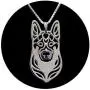German Shepherd Dog Sterling Silver Necklace Dangle Earrings Set by Ginger Lyne Ears Down Puppy Dog Pet Pendant Box Chain Doggie Animal Paw Print Heart Jewelry for Pit Mom Women Girls Teens