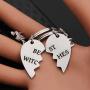 MAOFAED Best Witches Keychain BFF Friendship Gift Sister Gift Broken Heart Best Friend Keychain Set