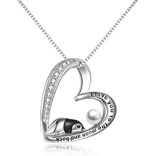 POPLYKE Sterling Silver Cardinal/Ladybug/Penguin/Panda/Sloth/Frog/Elephant Necklace for Women Girls POPLYKE Sterling Silver Cardinal/Ladybug/Penguin/Panda/Sloth/Frog/Elephant Necklace for Women Girls
