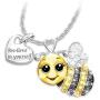 Dcfywl731 Elephant Pendant Necklace for Women Heart CZ Lucky Animal Never Forget That I Love You Pendant Necklace