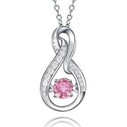 Caperci Sterling Silver Diamond Accent Layered Infinity Pendant Necklace - Best Christmas Jewelry Gifts for Women