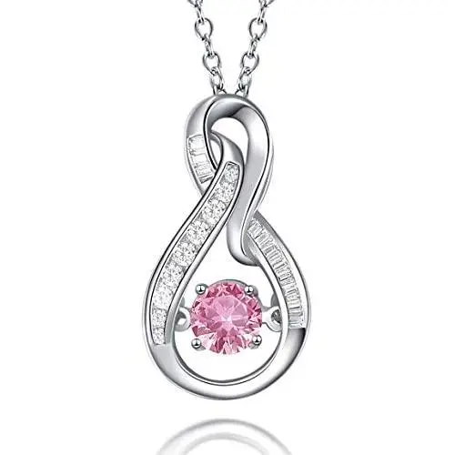 Caperci Sterling Silver Diamond Accent Layered Infinity Pendant Necklace - Best Christmas Jewelry Gifts for Women