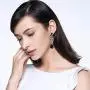 EVER FAITH Womens Crystal Gorgeous Bridal Floral Dangle Teardrop Chandelier Pierced Earrings EVER FAITH Womens Crystal Gorgeous Bridal Floral Dangle Teardrop Chandelier Pierced Earrings