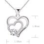 ALOV Jewelry Sterling Silver Godmother Cubic Zirconia Pendant Necklace