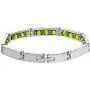 Stainless Steel Link Santeria Inside Green Yellow Orula Babalawo Bracelet Stainless Steel Link Santeria Inside Green Yellow Orula Babalawo Bracelet