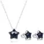 SIMPLOVE S925 Sterling Silver Star Stud Earrings Necklace For Women, 14K Platinum Plated Star Earrings for Women Hypoallergenic Earrings Minimalist for Sensitive Ears