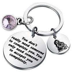 AKTAP Tangled Inspired Movie Quote Princess Rapunzel Pendant You Dont Really Need Someone to Complete You Keychain Inspirational Gifts